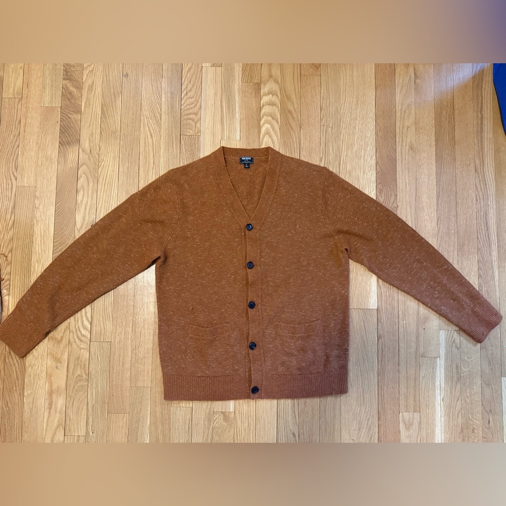 Todd Snyder Men's Brown Cardigan Sweater
